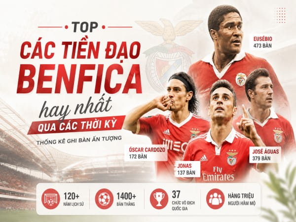 TOP các tiền đạo Benfica hay nhất qua các thời kỳ TOP các tiền đạo Benfica hay nhất qua các thời kỳ
